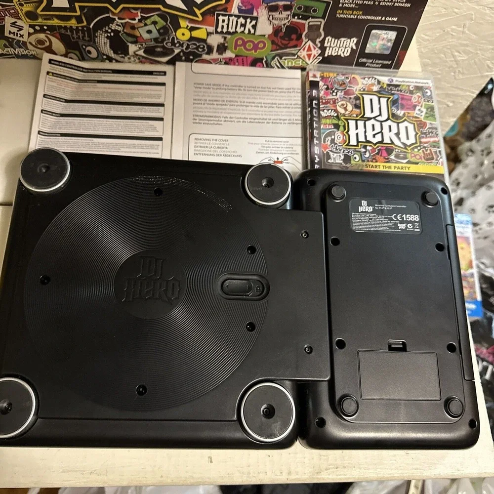 DJ Hero (Sony PlayStation 3, 2009) Complete In Box Game And Turntable